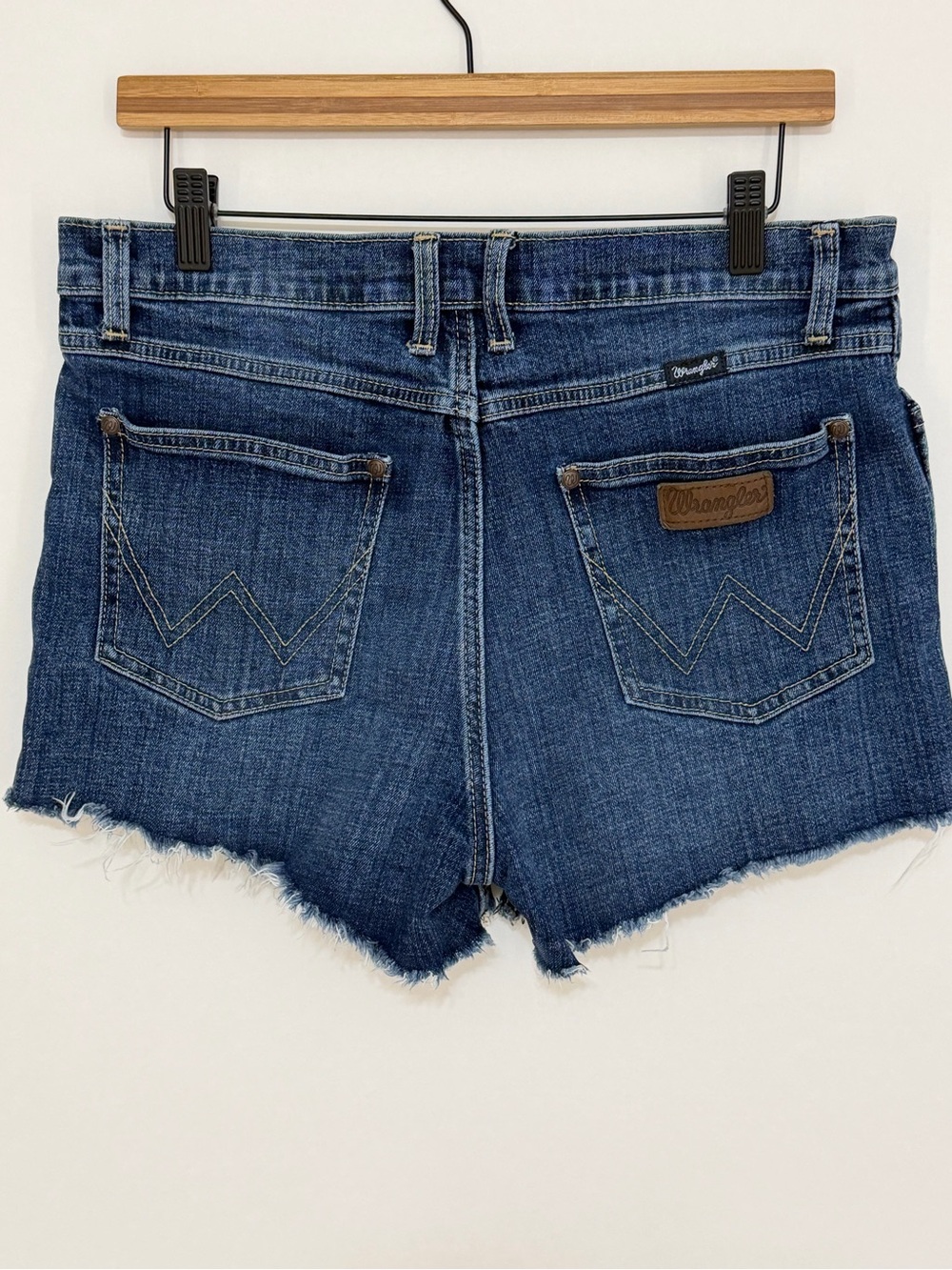 Wrangler Women's Dark Wash Denim Cutoff Shorts Size 11
